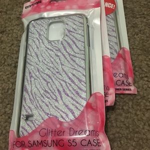 Glitter zebra design GalaxyS5 phone case
